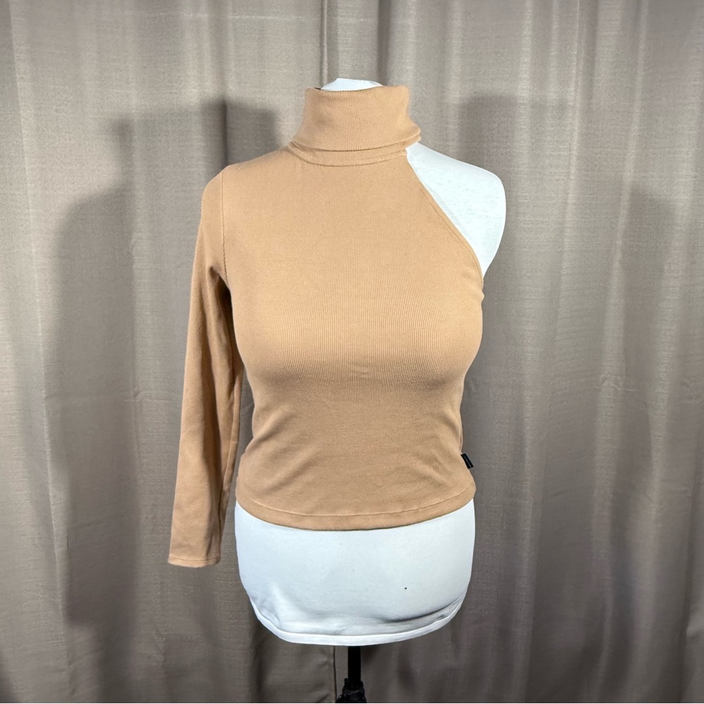 Calvin Klein Jeans | Ribbed One-Sleeve Turtleneck | L (PL)
